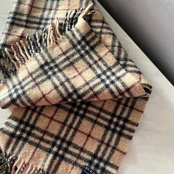Vintage Burberry merino angora cashmere Nova check scarf - Picture 3 of 5